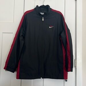 VINTAGE 90s/00s NIKE SWOOSH LOGO WINDBREAKER JACKET BLACK